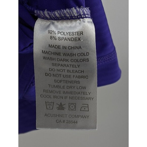 FootJoy Golf Polo Shirt  Men's Small Purple Stripe Whitefish Lake FJ Performance - Picture 10 of 11